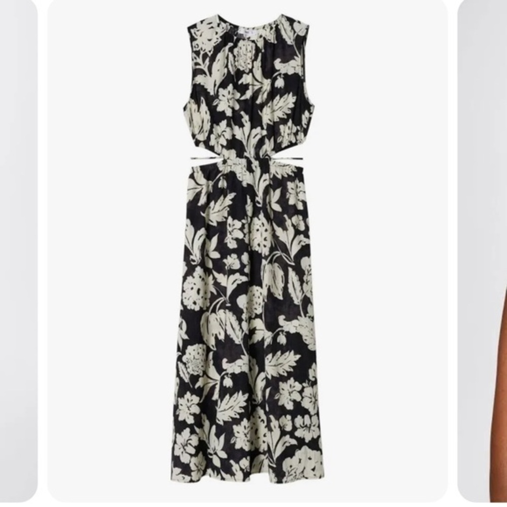 Mango Women's Floral Cutout Maxi Dress